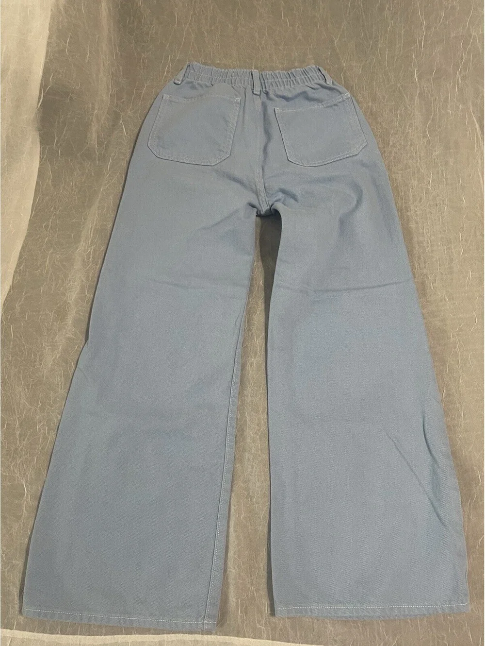 Old Navy Girls Utility Patch Baggy Wide Leg Pants-XL/12 Powder Blue